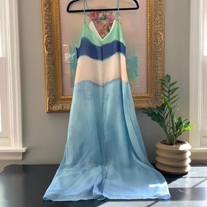 Zara Watercolor Maxi Dress